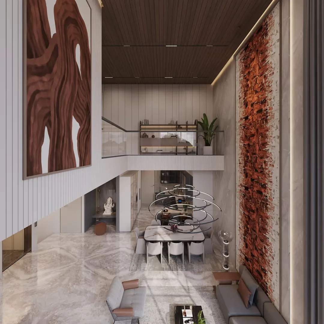 Double-height living & dining